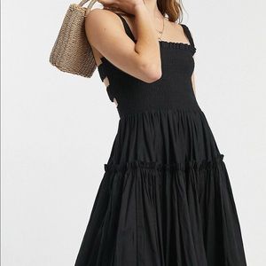 ASOS Design black cami midi sundress